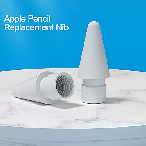 Replacement Tips Compatible with Apple Pencil 2 Gen iPad Pro Pencil - iPencil Nib for iPad Pencil 1 st/Pencil 2 Gen White 12 Pack