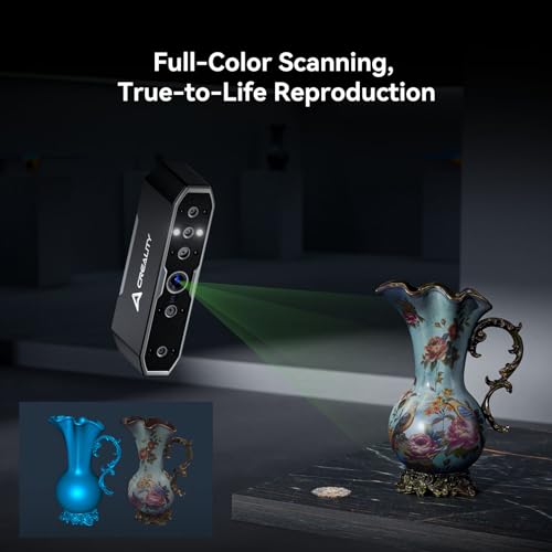 Creality 3D Scanner CR-Scan Otter for 3D Printing, 3D Printer Scanner 20fps with Four-Lens Stereo Vision, 10-2000mm Scanning Range, Anti-Shake Tracking, 0.02mm Accuracy for mac OS/Windows