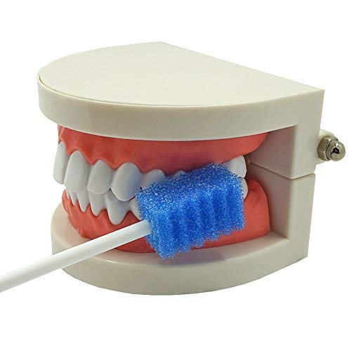 MUNKCARE Oral Care Swabs Disposable- Blue 100 Counts