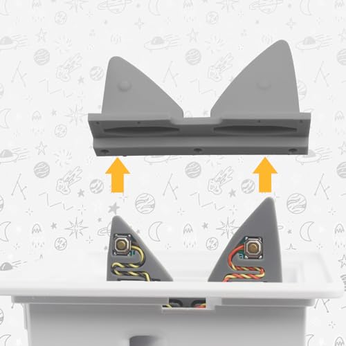 Taladad Ears Button with Screwdriver for Toniebox Replacement Ear Buttons(Outer Ear),Volume Control Buttons (Buttons Only), Repair Accessories Replacement Ears for Toniebox Ears Buttons 2pcs (Grey)