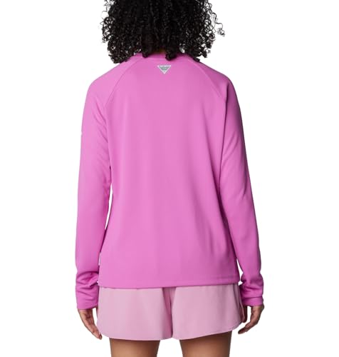 Columbia Women's PFG Solar Stream Long Sleeve, Tiki Pink, Small