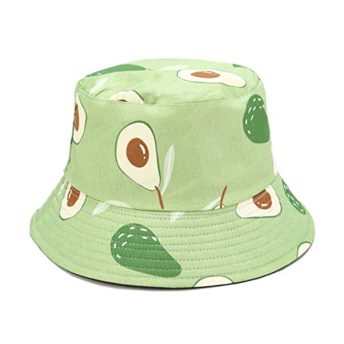 Mashiaoyi Unisex Print Double-Side-Wear Reversible Bucket Hat Pink Green Tie-Dye