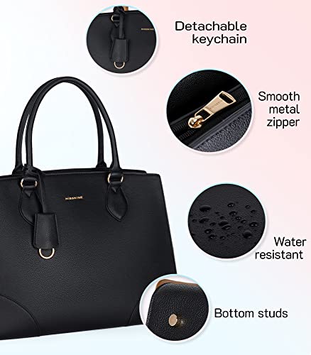 Missnine Laptop Bag 15.6 inch Work Bags for Women Professional Laptop Tote PU Leather Computer Briefcase for Office Business