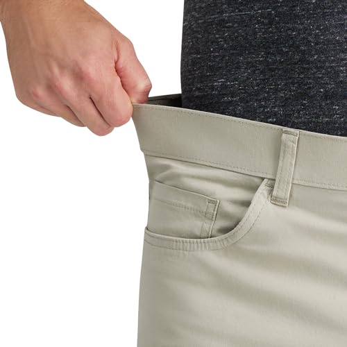Kenneth Cole Reaction Men's Flex Waist Slim Fit 5 Pocket Casual Pant-Regular and Big and Tall, Khaki-BT