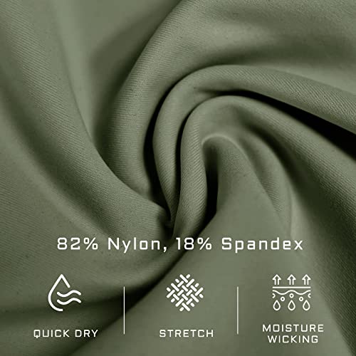 Rolanko Girls Bike Shorts Gymnastic Stretch Spandex Compression Cycling 7" Athletic Shorts for Kids Casual Dance Activewear (Green, 6-7)