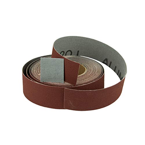 POWERTEC 4RA2124 240 Grit Aluminum Oxide Sanding Paper Roll | 1” x 20' Self-Dispensing Clear Blister Pack