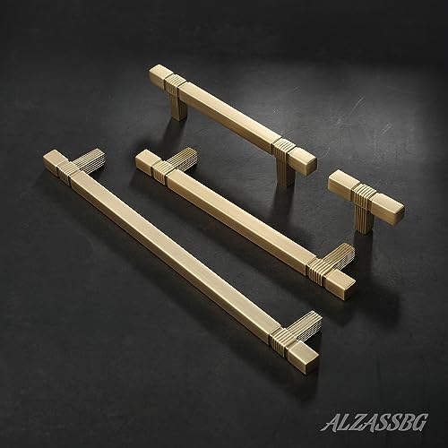 Alzassbg 10 Pack Matt Black Cabinet Pulls, 3-3/4 Inch(96mm) Hole Centers Cabinet Handles Square Kitchen Hardware for Cabinets and Drawers AL3086MB