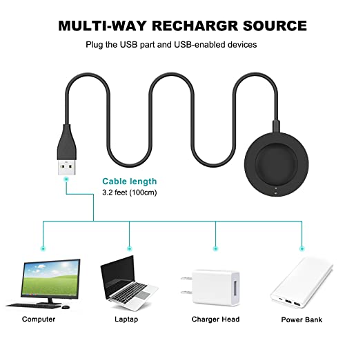 IEOVIEE Charger Compatible for Fossil Gen 6 / Gen 5 / Gen 4 / Sport Smartwatch Rapid Charger Magnetic,100cm*2