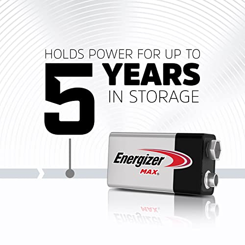 Energizer 9V Batteries, Max 9 Volt Battery Premium Alkaline, 8 Count