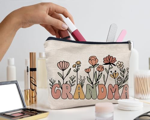 IWXYI Grandma Makeup Bags,Grandma Makeup Bags With Zipper,Grandma Make Up Bag Zipper Pouch Travel Toiletry Gifts For Women,Grandma Gifts,Gifts For Grandma