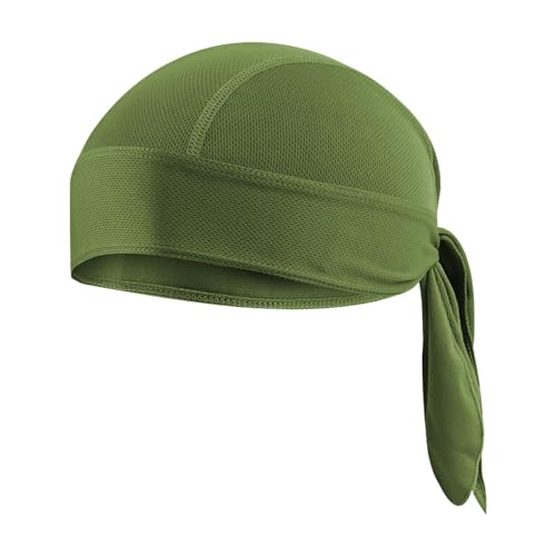 Ewanda store 1 Pcs Helmet Skull Caps Sport Cycling Sweat Wicking Helmet Liner Quick Dry Sports Headband Running Hat for Men Women(Sand)