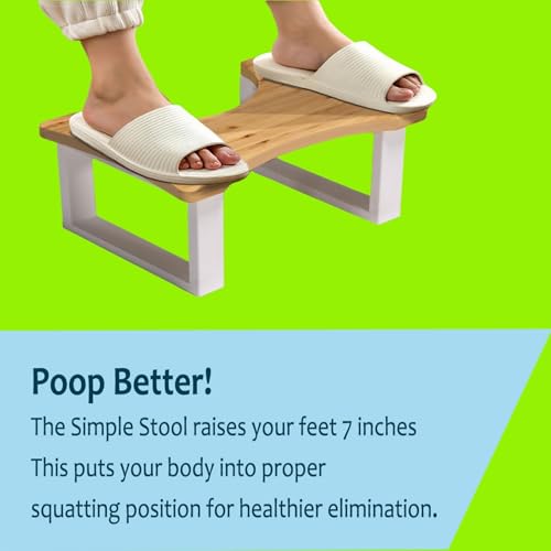 REGIS Toilet Stool for Adults, Bathroom Toilet Potty Stool with Non-Slip Mat for Adults Children, Original Simple Design Healthy Portable Adult Toilet Poop Stool (Black, 6.5")