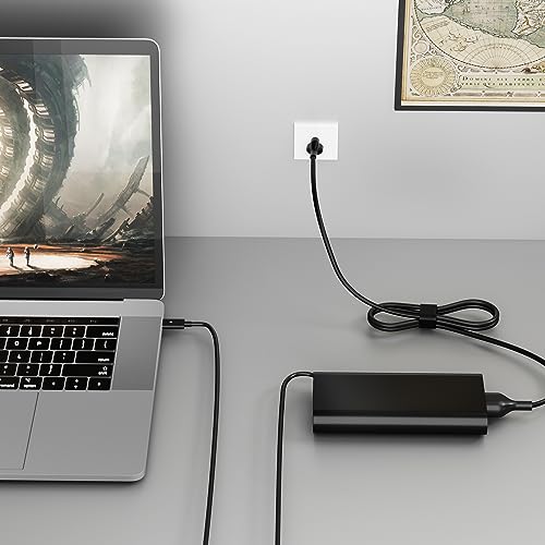 90W Type C USB C Charger Replacement for Dell Latitude 3500, 3400, 5289, 5300 2in1, 7200 2in1, 7400 2in1, 7300, 7390 2in1, 9410 2in1, XPS 15 9500 17 9700, 0TDK33 LA90PM170 DA90PM170 Laptop Power Cord