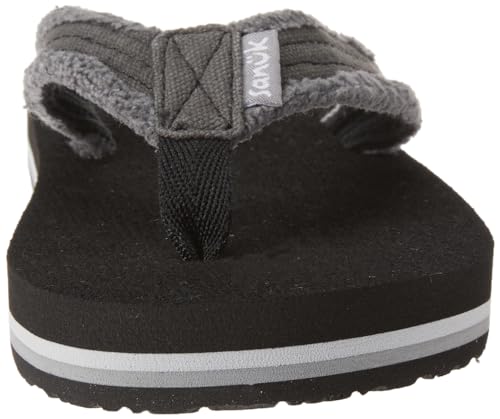 Sanuk Fraidy Stacker Flip-Flop, Black, US 2-3 Unisex Little Kid