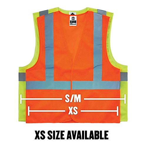 Ergodyne - 20975 GloWear 8205HL Reflective Safety Vest, High Visibility Lime Mesh, Type R Class 2, Hook & Loop Closure, Large/ X-Large