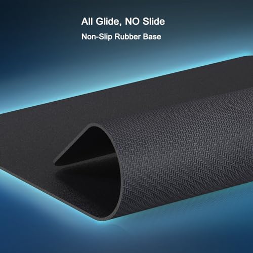 Senetem Thin Mouse Pad, 4 Pack Smooth Gaming Mouse pads, Non-Slip Rubber Base, Laser & Optical Mousepad for Laptop, Computer, Office & Home, Small Portable, 11x8.6 in, Black