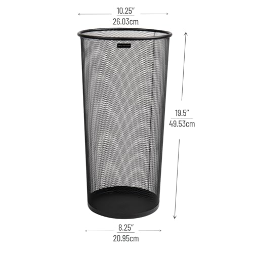 Mind Reader Umbrella Stand, Multi-Purpose Mesh Storage Stand, Organizer for Office and Entryway, Metal Mesh, Black