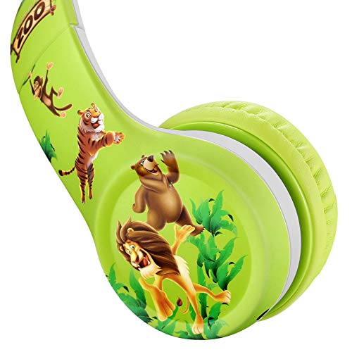 NENOS Kids Headphones Boys Headphones for Kids Over Ear, On Ear Headphones Limited Volume Headset for School, Travel, Computer (Zoo)