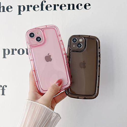 EYZUTAK Case for iPhone 11, Clear Soft [Back & Edge Airbag Shock-Absorbing] Non-Yellowing Crystal TPU Silicone Shockproof Bumper Phone Cover Slim Candy Colors Transparent Phone Shell for Women - Black