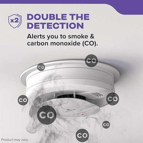 Kidde Hardwired Smoke & Carbon Monoxide Detector, AA Battery Backup Smoke Alarm, Interconnectable, LED Warning Light Indicators, Meets New UL Standard