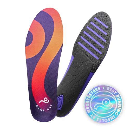 MOVE Game Day - Performance and Comfort Insoles - Plantar Fasciitis, Running, Shock Absorption, Flat Feet, Arch Support, Basketball, Active Lifestyle, Walking and Athletics (M 4-4.5 / WM 5.5-6)