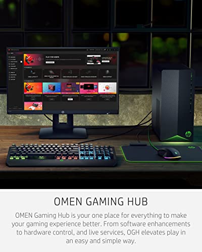HP Pavilion Gaming PC, AMD Ryzen 7 5700G Processor, 16 GB SDRAM, 512 GB SSD, Windows 11 Pro, Wi-Fi 5 & Bluetooth Combo, 9 USB Ports, Pre-built Gaming PC Tower, Mouse and Keyboard (TG01-2360, 2021)