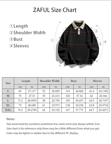 ZAFUL Men Pullover Sweater 1/4 Zip Long Sleeve Sweatshirt Cotton Blend Comfort Workout Coat Light Khaki M
