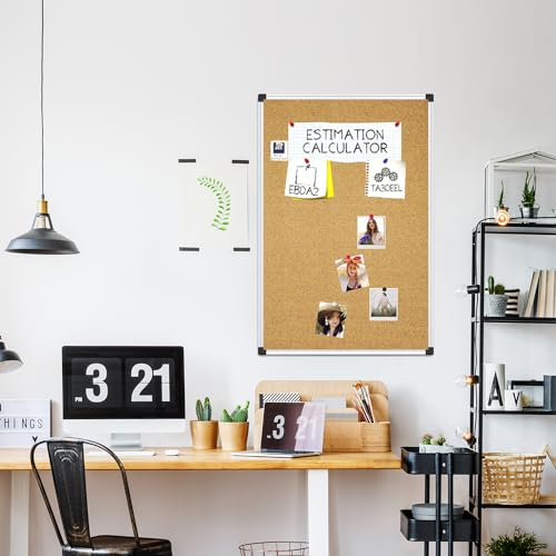 XBoard Magnetic whiteboard 36 x 24 - Combo Whiteboard Dry Erase Board Cork Board 36 x 24