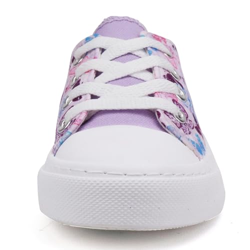 Toandon Toddler Girls Kids Sneakers Glitter Walking Shoes Child Straps Buckle Hoop and Loop Low Top Non Slip Lightweight Sparkly Breathable Casual Fashion Outdoor Pink White Star Size 7