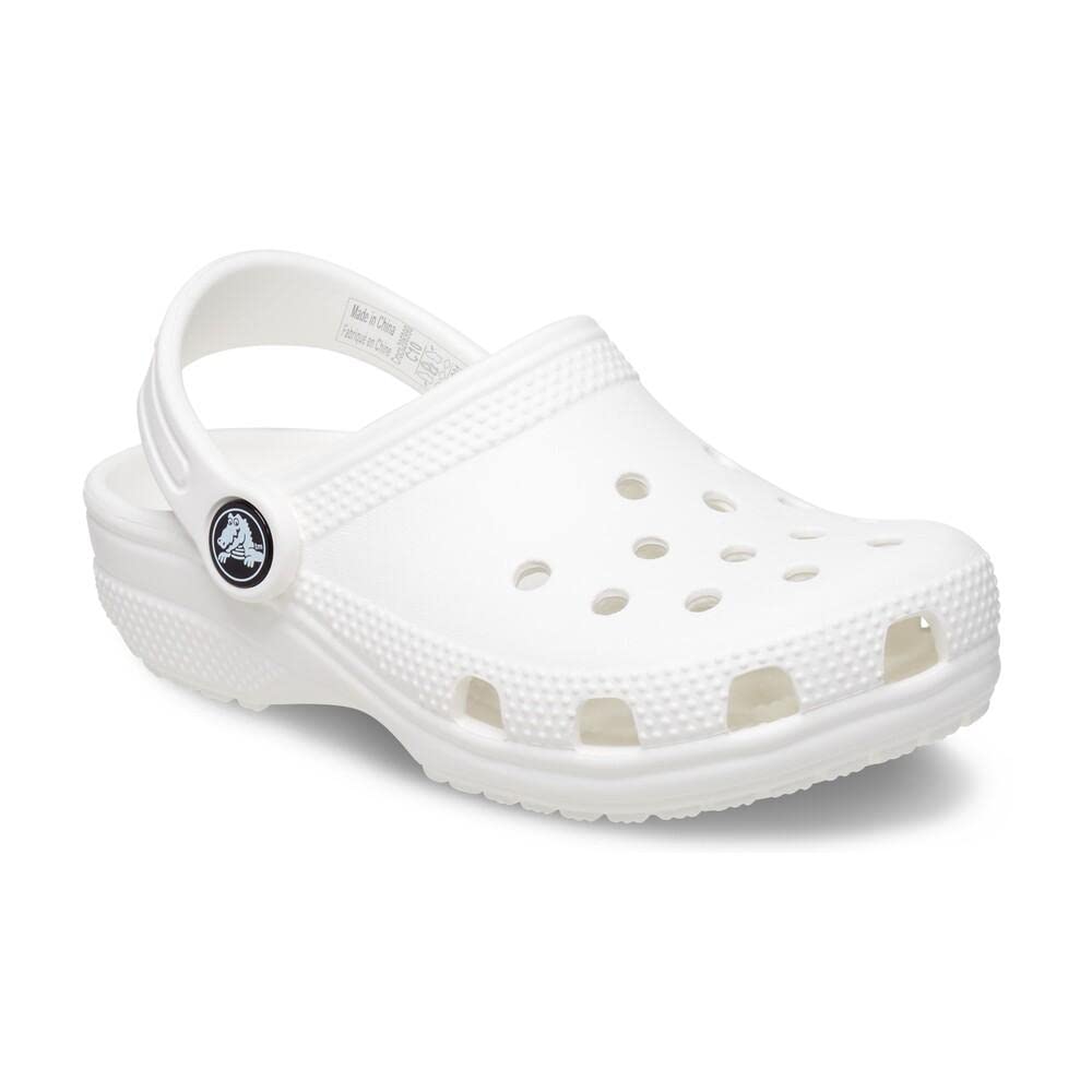 Crocs Kids' Classic Clog , White/White, 4 Big Kid