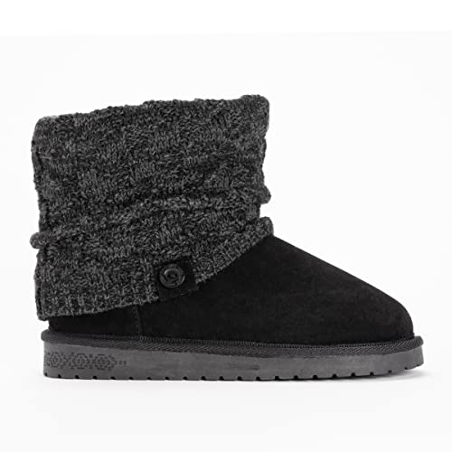 MUK LUKS Women's Laurel Boots, Navy, 11 Wide