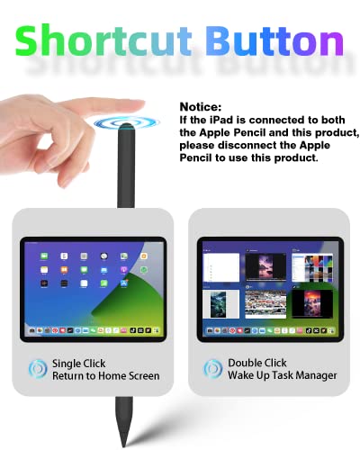 iPad Pencil 2nd Generation with Magnetic Wireless Fast Charging, Same as Apple Pencil 2nd Generation, Stylus Pen Work for iPad Pro 11 in 1/2/3/4, iPad Pro 12.9in 3/4/5/6, iPad Air 4/5, iPad Mini 6