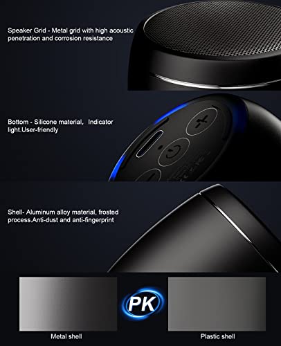 comiso Small Bluetooth Speaker with Stereo Sound, Punchy Bass Mini Speaker with Built-in-Mic, Hands-Free Call, Small Speaker with Brief Design. Portable Speaker for Hiking, Biking, Car, Gift, iPhone.