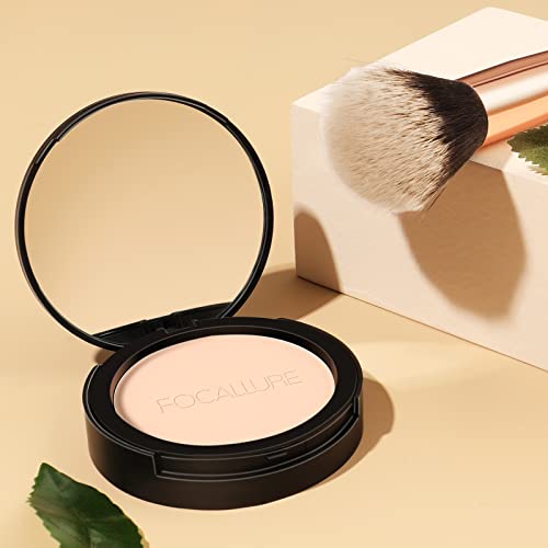 FOCALLURE Oil Control Loose Face Powder, Translucent Loose Setting Powder, Shine-Free Matte Finishing Powder, Long-lasting & Lightweight Sets Foundation Makeup, Includes Velour Powder Puff, Wheat