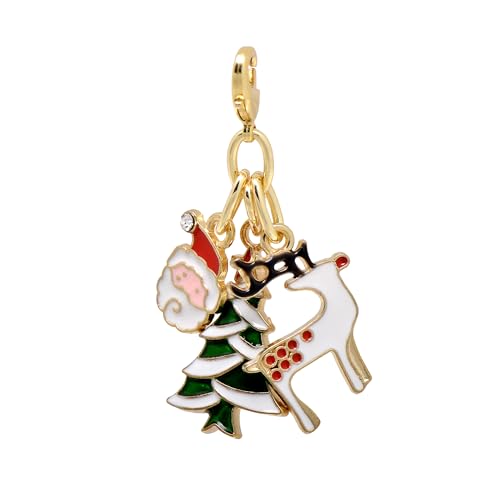 Paialco Dainty Christmas Gift Clasp Charms Santa Reindeer Christmas Tree