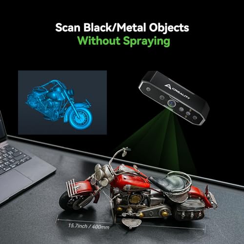 Creality 3D Scanner CR-Scan Otter for 3D Printing, 3D Printer Scanner 20fps with Four-Lens Stereo Vision, 10-2000mm Scanning Range, Anti-Shake Tracking, 0.02mm Accuracy for mac OS/Windows