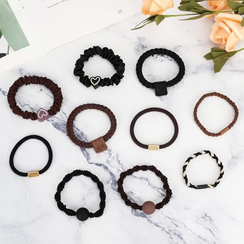 Unaone Hair Accessories Set - Elastic Hair Ties, Hair Clips, Cotton Ponytail Holders and Fashion Barrettes for Girls and Women (Pack of 25)