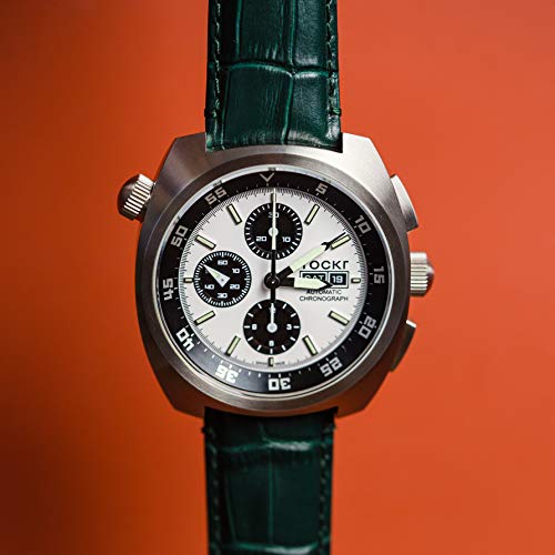 BARTON WATCH BANDS, 22mm Forest Green - Long - Alligator Grain - Quick Release Leather Watch Bands