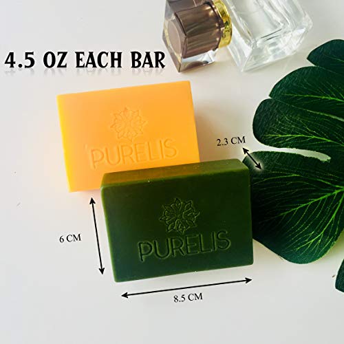 Purelis Handmade Soap Bars Gift Set. 6 Pc Natural Soap Set. Artisan Crafted Soap Bars with Essential Oils. Soap Gift Set for Women - Bath & Body Gift for Her!