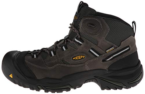 KEEN Utility Men's Braddock Mid Steel Toe Waterproof Work Shoe, Cascade Brown/Tawny Olive, 9.5 Wide US