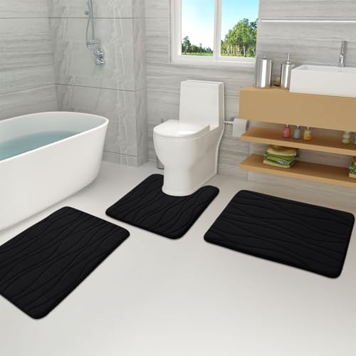 Buganda Memory Foam Bathroom Rug Mat 59x20, Extra Soft and Absorbent Bath Mats, Non-Slip and Machine Washable Bath Rugs for Bathroom Floor,Tub and Shower, Royal Blue