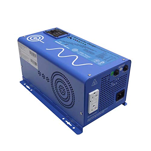 AIMS PICOGLF10W12V120VR 1000 Watt and 3000 Watt Surge 12 VDC Input to 120 VAC Output Pure Sine Inverter Charger Backup Power