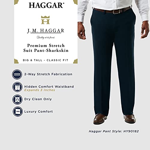 Haggar Men's Premium Stretch Classic Fit Big & Tall Suit Separates Jackets, Dark Navy-Pant, 56Wx32L