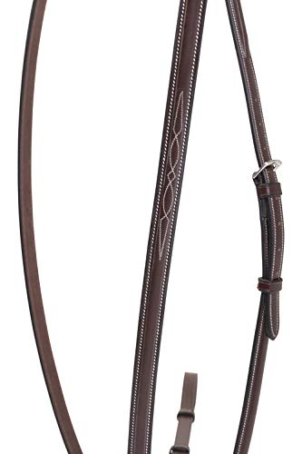 Huntley Equestrian Sedgwick Leather Fancy Stitched Raised Standing Martingale (Australian Nut, Small Pony)