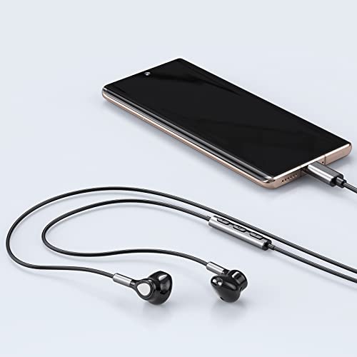 USB C Headphones for Samsung Galaxy S23 Ultra S22 S21 FE S20 A54 A53 USB C Earphones with Microphone in-Ear Headphones Wired Earbuds USB Type C Earphones for iPhone 15 Pro Max iPad Plus Pixel 8 7 6a 5