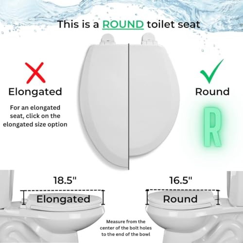 Centoco 3700SC-304 Plastic Round Toilet Seat with Closed Front, Blue