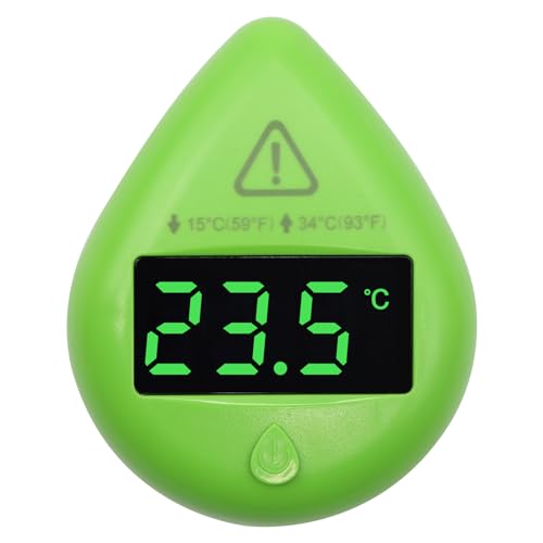 Aquarium Temperature Alarm Monitoring Tool Mini Digital Alarm Thermometer Fish Tank Mini Terrarium Tank Turtle Tank Tropical Fish Bowl Digital Thermometer Accurate LED Display to ±0.9℉