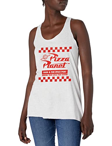 Pixar Toy Story Pizza Planet Box Women's Racerback Tank Top, Pink Heather, X-Small