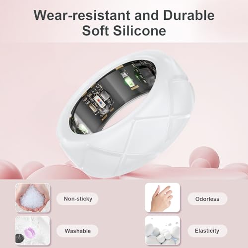pupvus for Oura Ring/Samsung Galaxy Ring/Ultrahuman Ring Air Protector, Ring Conn Cover - Silicone Durable Case Working Out for Oura Ring Gen 3/Samsung Galaxy Ring/Ring Conn (5 Packs,S(6/7/8/9/10))