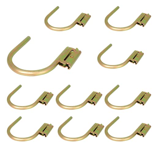 VIRTIONZ E Track J Hooks E Track Accessories for Enclosed Trailer,Workshop & Garage,Maximum Load 1400 Pounds -10PACK